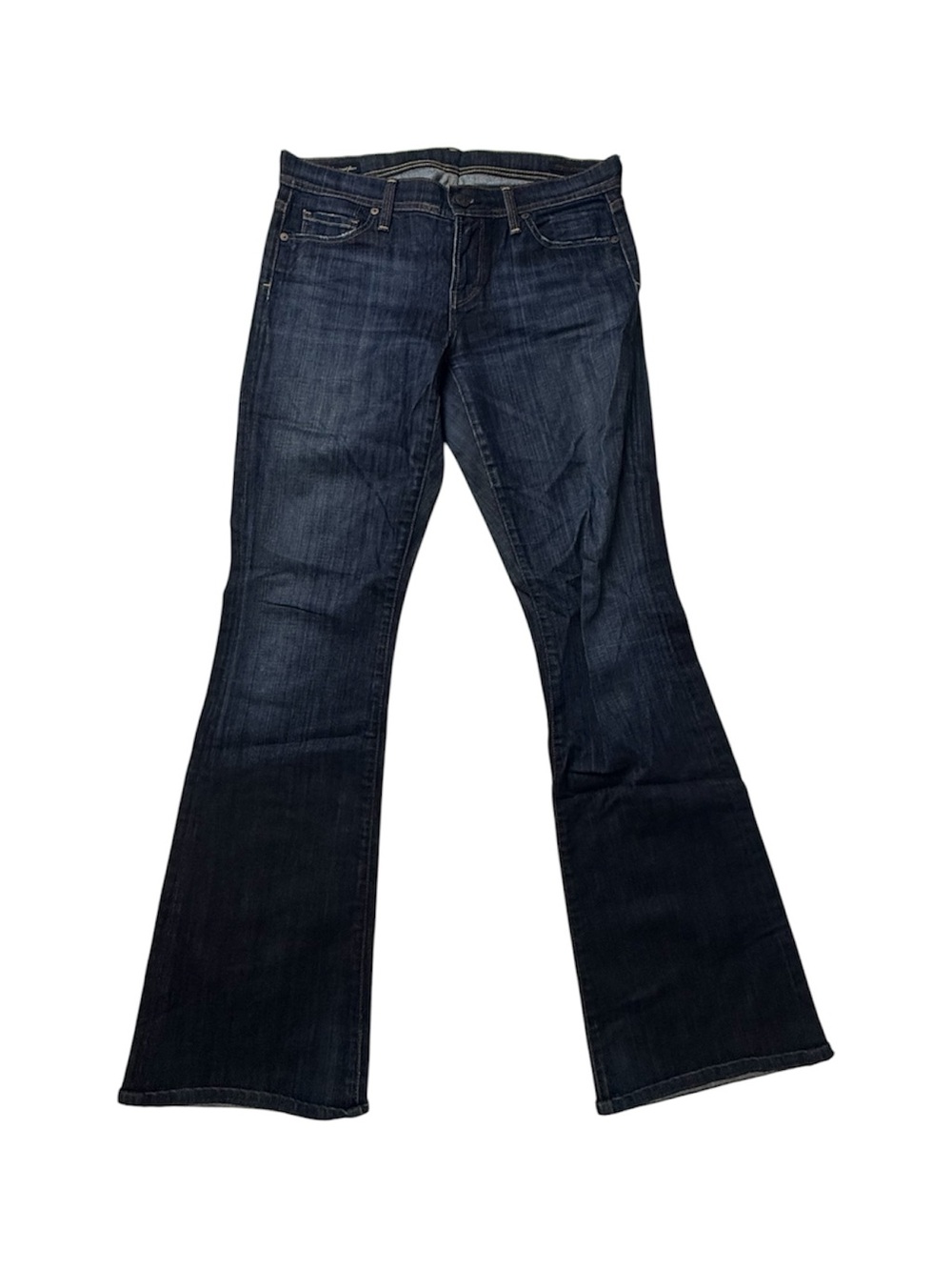 Citizens of Humanity Ingrid 002 stretch low waist flair dark wash denim jeans